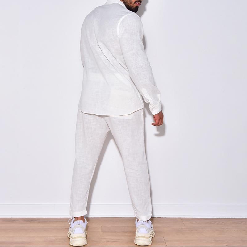 Conjunto de dos piezas de pants informal para caballero