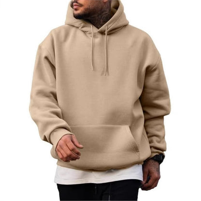 Sudadera de color liso estilo americano con capucha