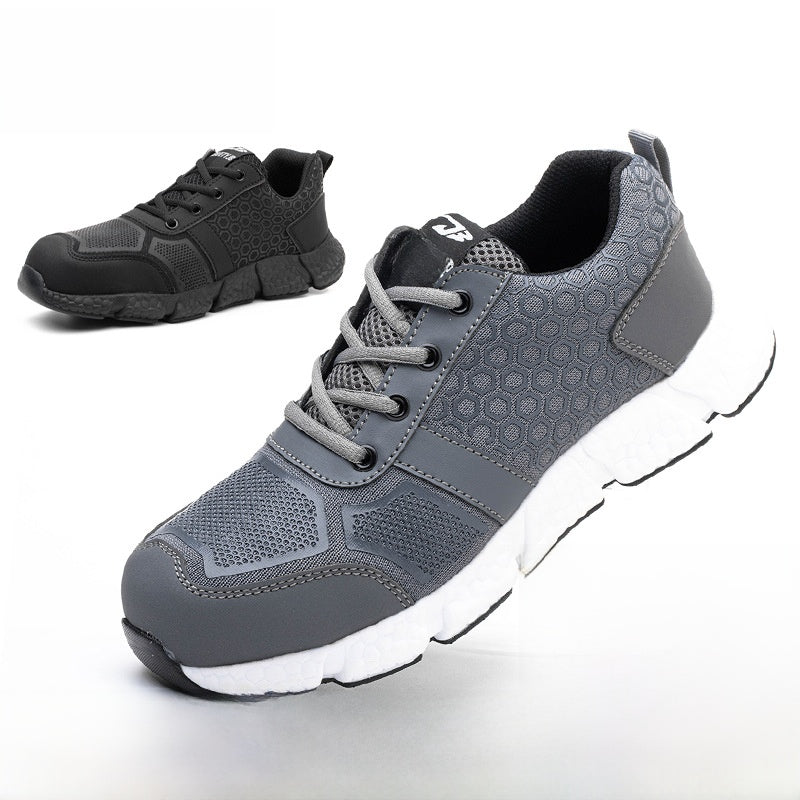 Zapatos de trabajo de seguridad transpirables con puntera de acero para hombre