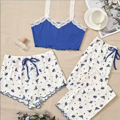Conjunto de pijama floral para mujer