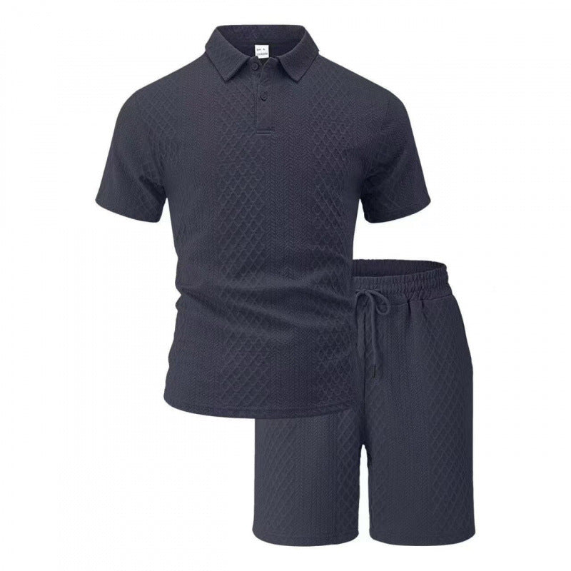 Camiseta de manga corta de jacquard para hombre