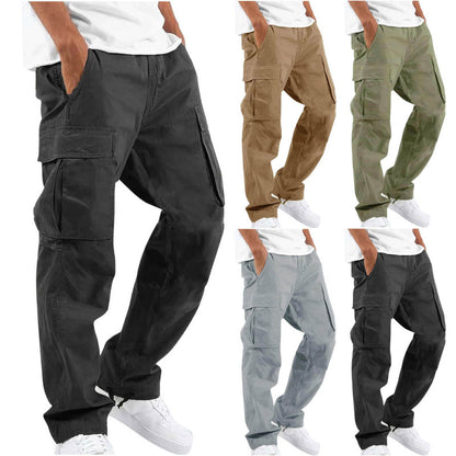 Pantalones cargo para hombre con cintura ajustable