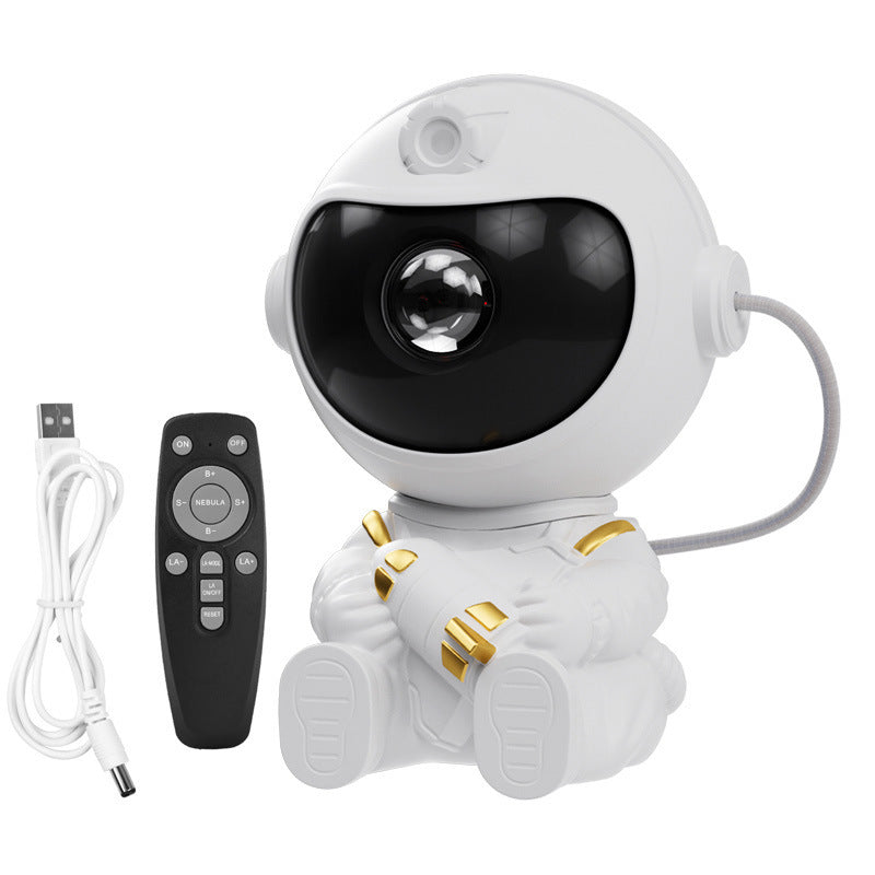 Lámpara de noche con proyección de estrellas de astronauta y control remoto.