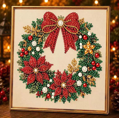 Christmas Diamond Painting DIY Set with Santa Claus and Reindeer Design