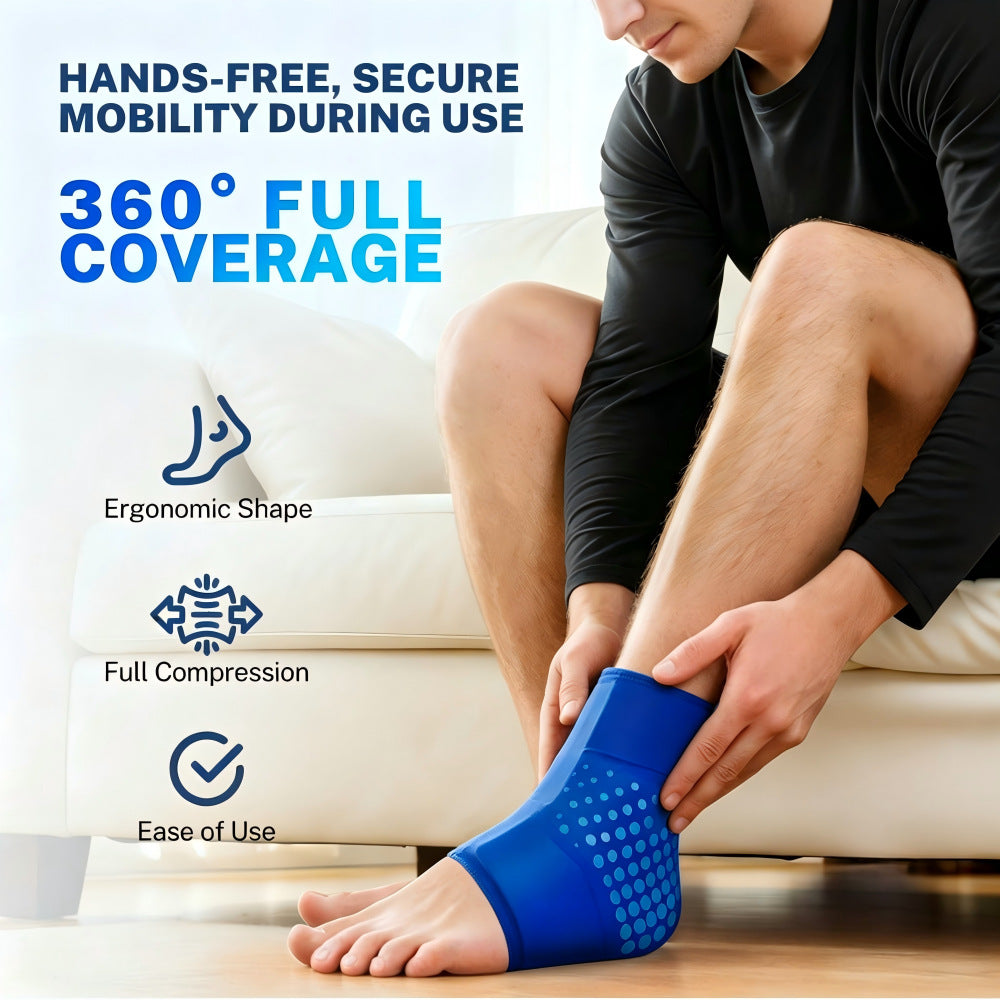 Tobillera de compresión ajustable para terapia de frío y calor
