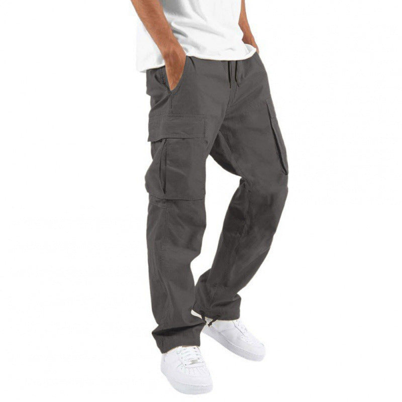 Pantalones cargo para hombre con cintura ajustable