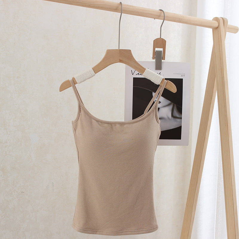 Women's Removable Chest Pad Backless Vest