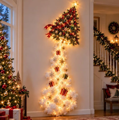Lámpara de pared con diseño de rastro mágico navideño
