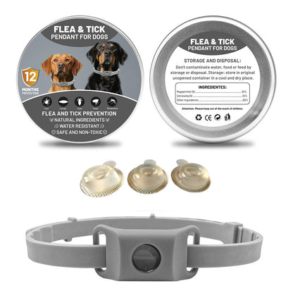 Collar repelente de mascotas ajustable de silicona con aceite esencial
