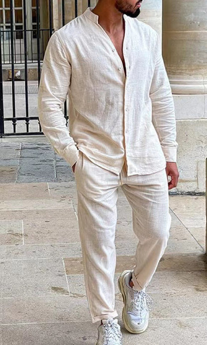 Conjunto de dos piezas de pants informal para caballero