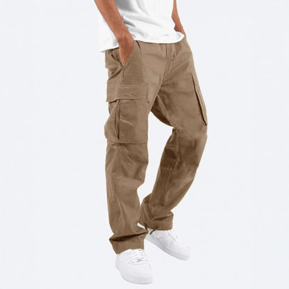 Pantalones cargo para hombre con cintura ajustable