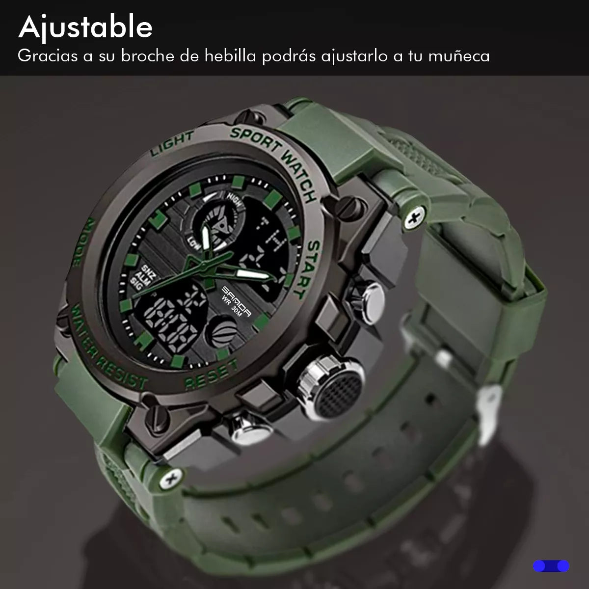 Reloj Táctico Militar (Correa Verde)