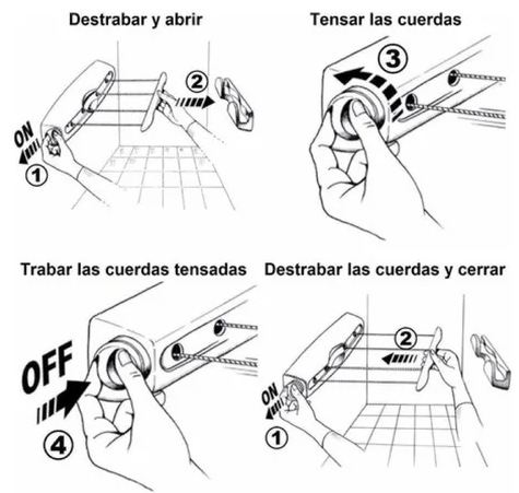 Tendedero Retráctil 4 LINEAS