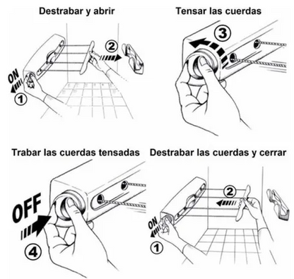 Tendedero Retráctil 4 LINEAS