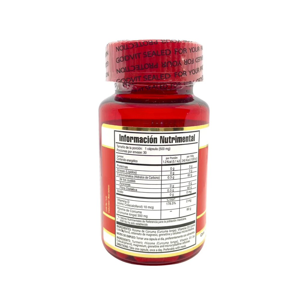 Suplemento Curcuma + D3 30 Cp