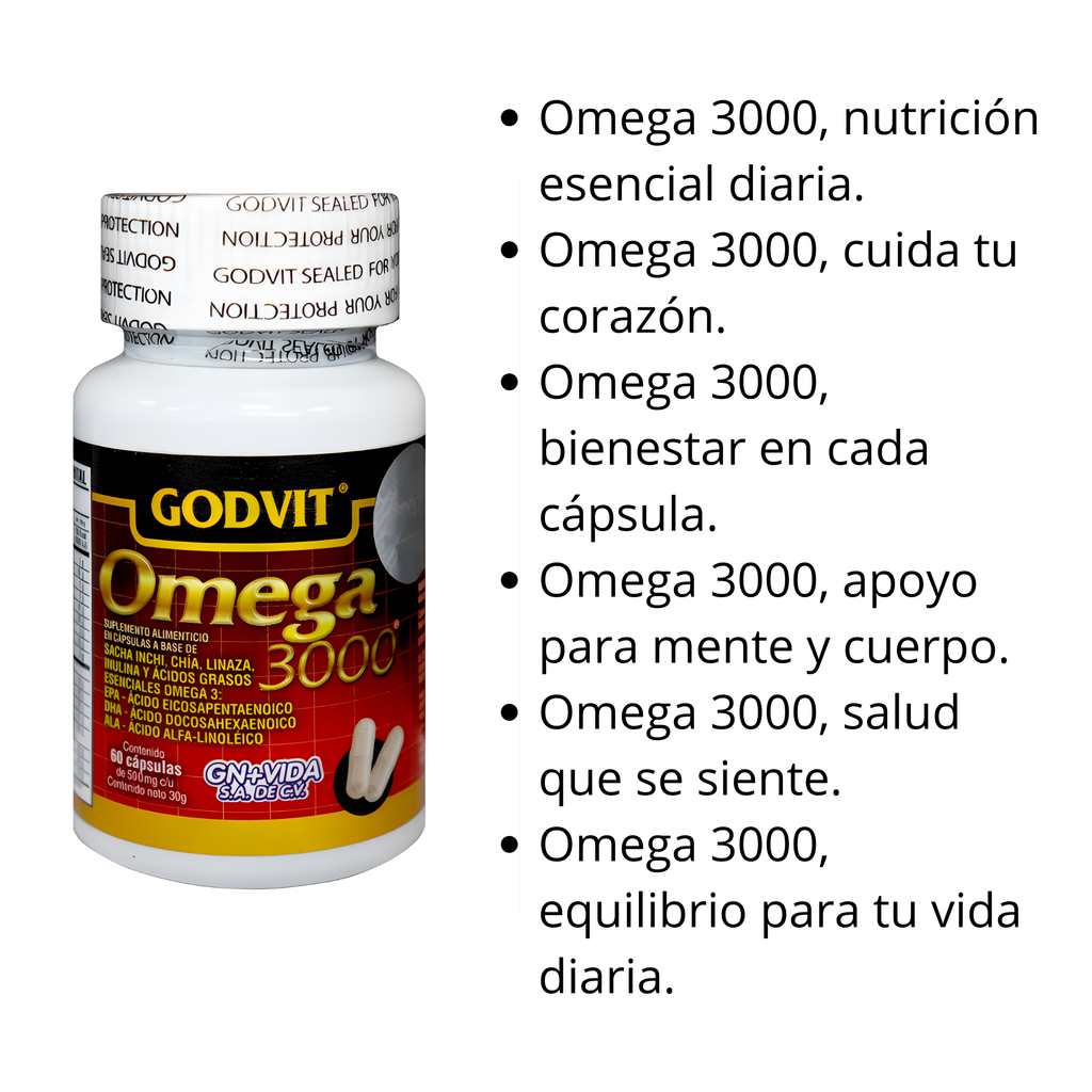 Suplememto Omega 3000 60 cap