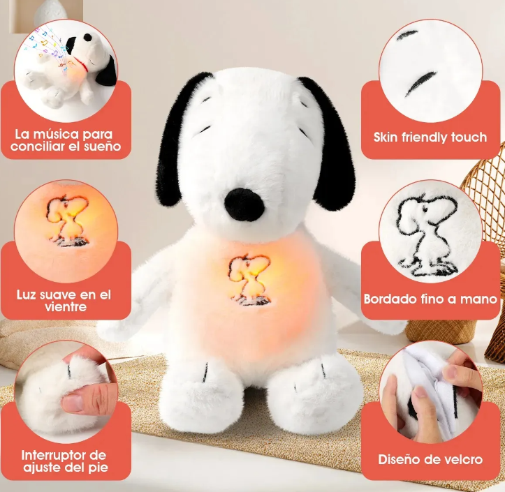 Peluche Snoopy Respiracion Antiestres