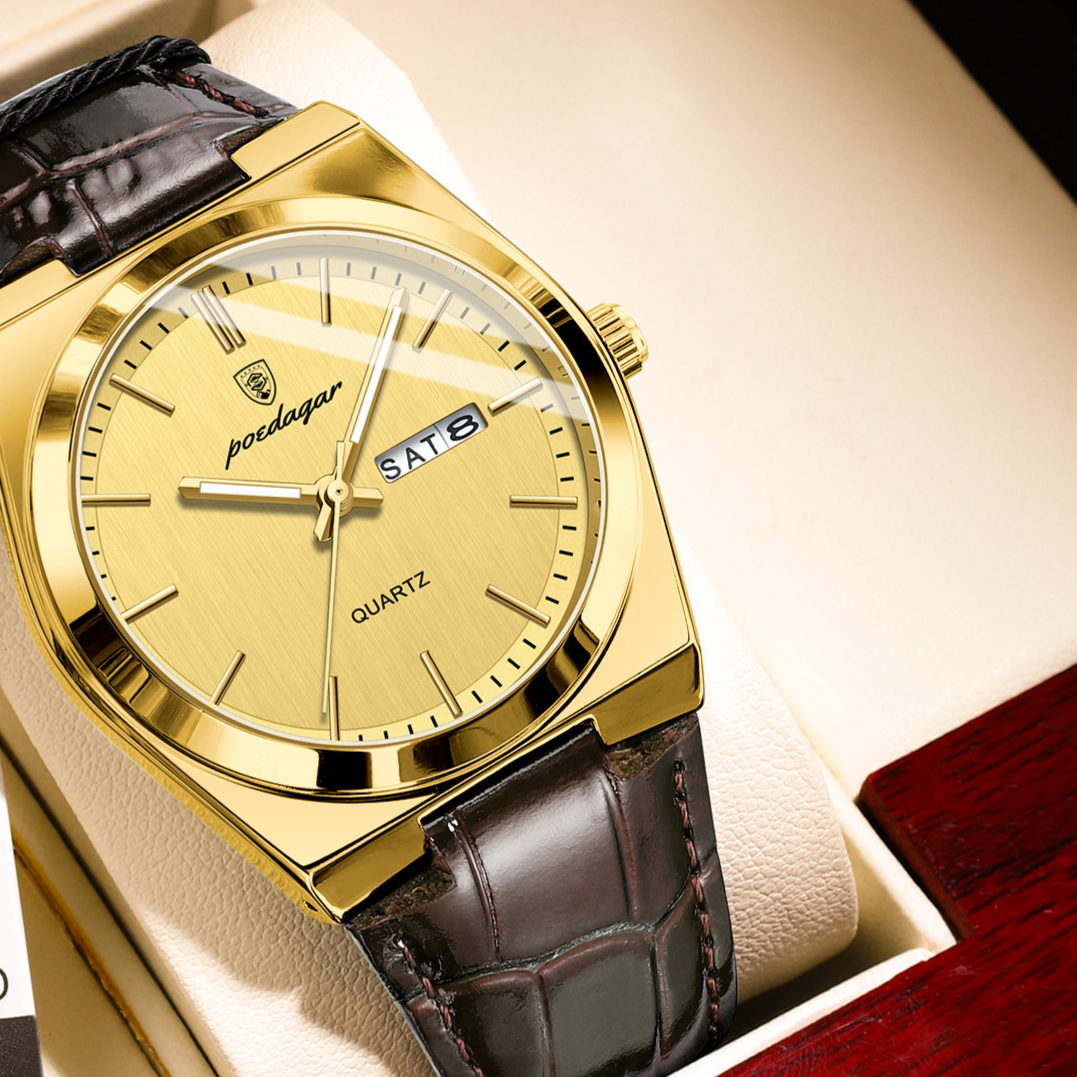 Reloj de cuarzo ultrafino para hombre
