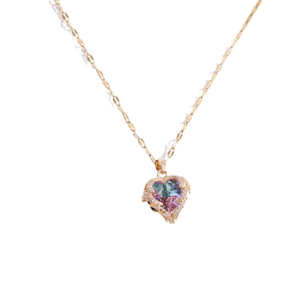 Collar de lujo para mujer con cristales azules