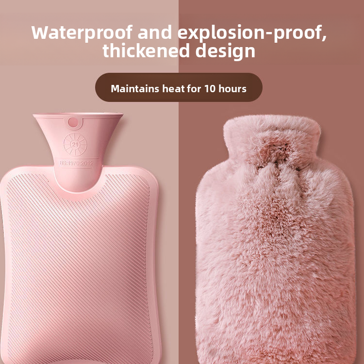 Bolsa de agua caliente reforzada con funda de tela