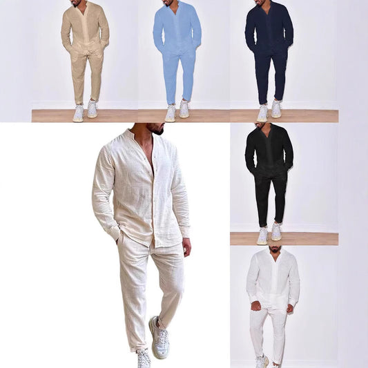 Conjunto de dos piezas de pants informal para caballero