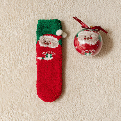 Calcetines térmicos navideños de forro polar