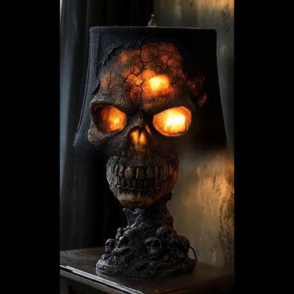 Lámpara decorativa con forma de calavera de piedra volcánica