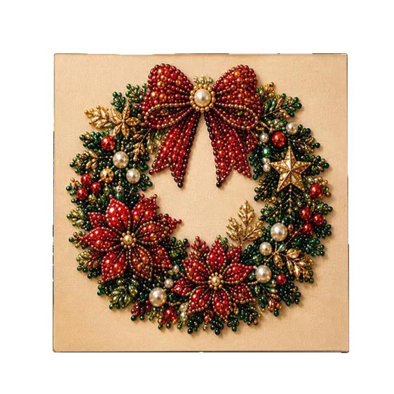 Christmas Diamond Painting DIY Set with Santa Claus and Reindeer Design