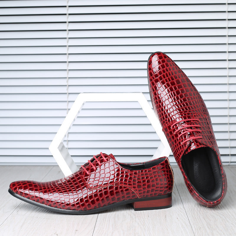Zapatos de cuero de punta para hombre