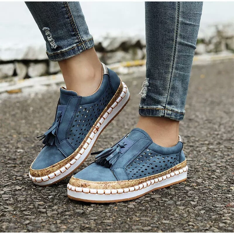 Zapatos casuales con borlas estilo coreano para mujer