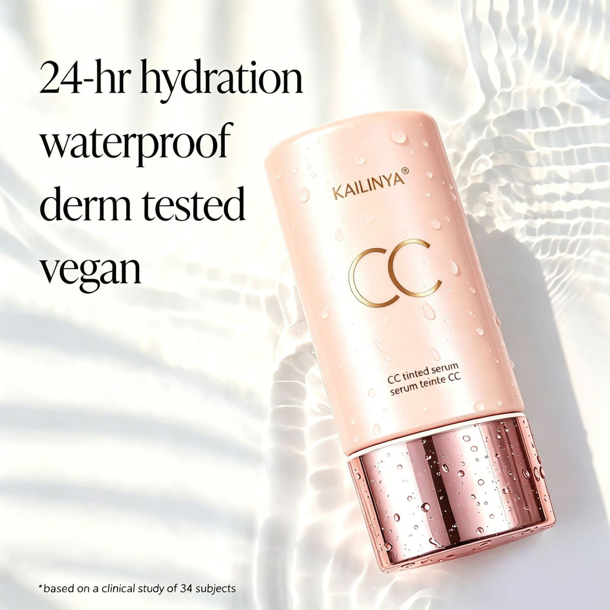 Base de maquillaje líquida que cambia de color, corrector ligero, sérum CC que ajusta el color