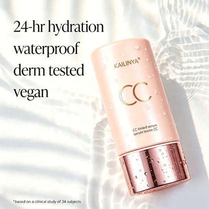 Base de maquillaje líquida que cambia de color, corrector ligero, sérum CC que ajusta el color