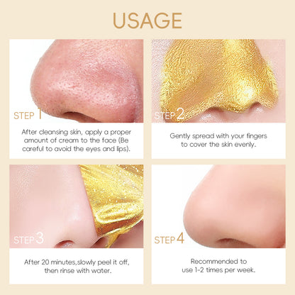 Mascarilla para puntos negros con laminas de oro