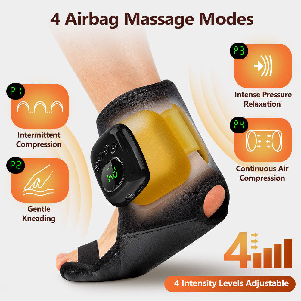Masajeador de tobillo con bolsa de aire y terapia de calor.