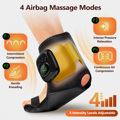 Masajeador de tobillo con bolsa de aire y terapia de calor.