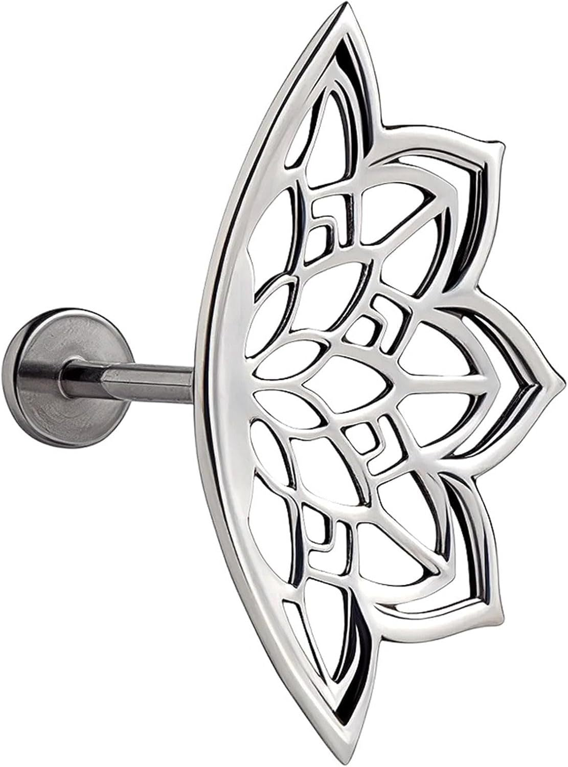 Pendientes geométricos en espiral de loto con mandala