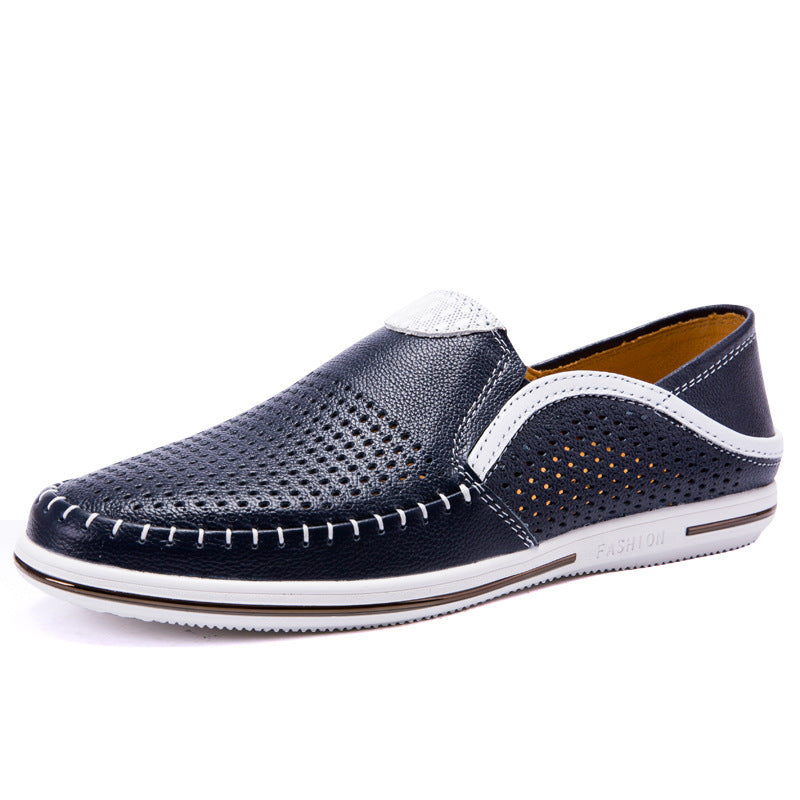 Mocasines de piel autentica, sin cordones transpirables