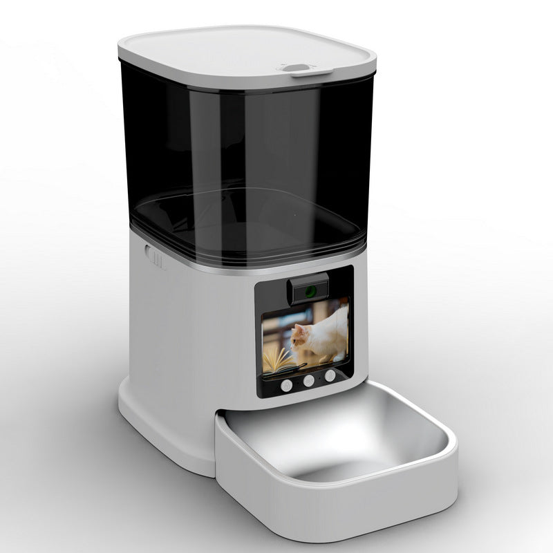 Comedero automático inteligente para mascotas con doble cámara