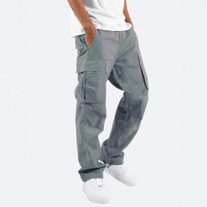Pantalones cargo para hombre con cintura ajustable