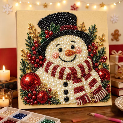 Christmas Diamond Painting DIY Set with Santa Claus and Reindeer Design