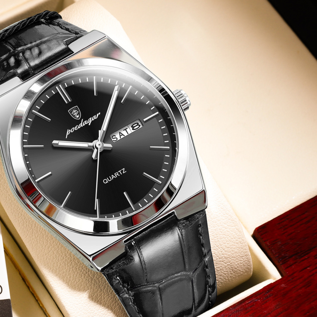 Reloj de cuarzo ultrafino para hombre