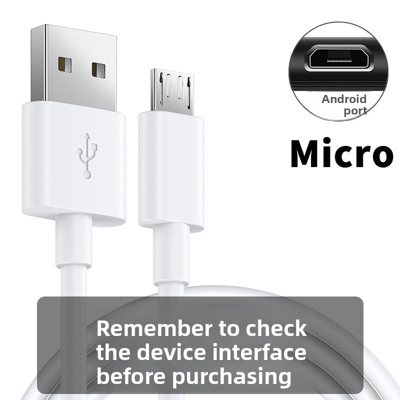 Cable USB de carga rapida de longitud extendida para dispositivos Android y Tipo-C