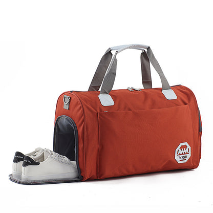 Bolsa de viaje impermeable de gran capacidad con compartimento para zapatos.