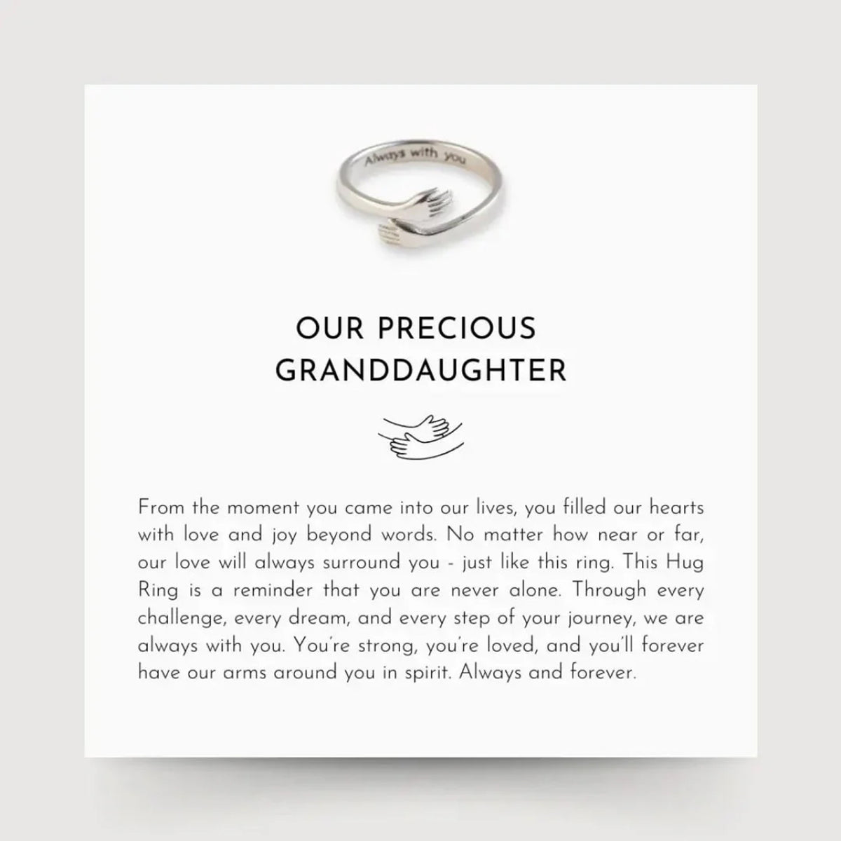 Anillo de moda Double Hug