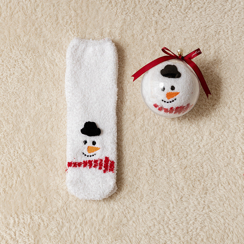 Calcetines térmicos navideños de forro polar