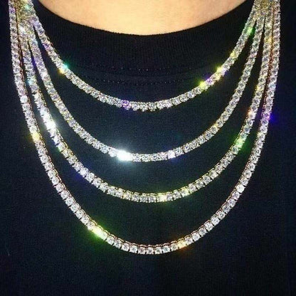 Collar de cadena con circonitas