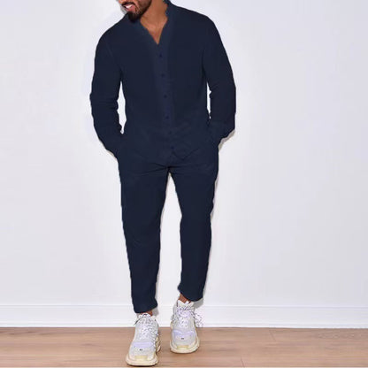 Conjunto de dos piezas de pants informal para caballero