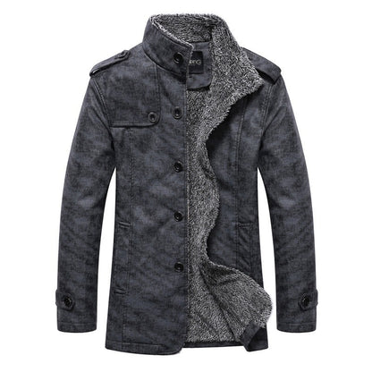Chaqueta de cuero sintético para hombre, abrigo de invierno