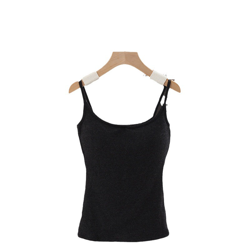 Women's Removable Chest Pad Backless Vest