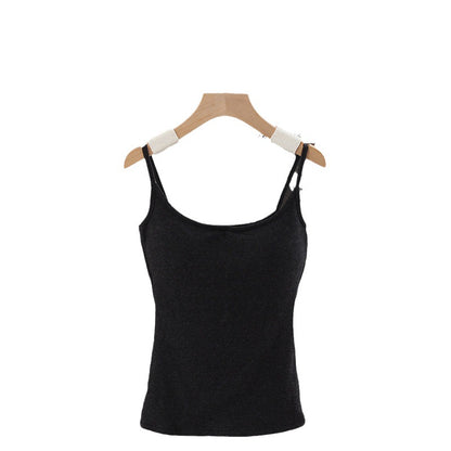 Women's Removable Chest Pad Backless Vest